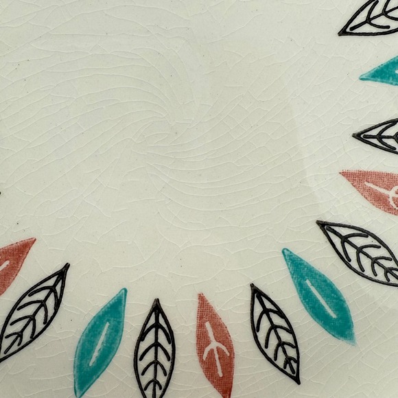 MARCREST NORDIC MINT Vtg Mid Century Modern Atomic Leaf Butter Dish Server MCM - Picture 13 of 14